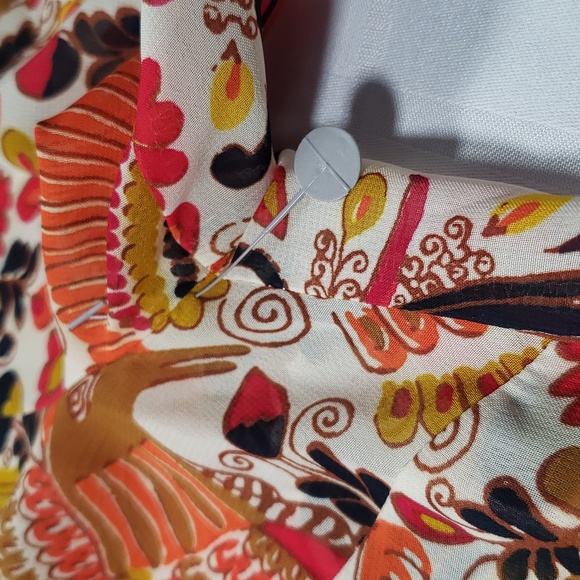 🦜NWOT Charter Club sheer bohemian blouse in Large🦜 - Picture 7 of 9